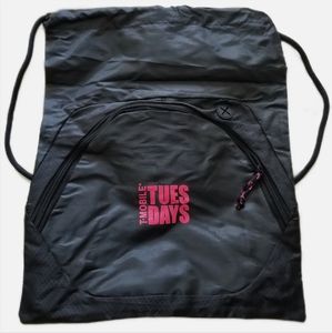 New T-Mobile Drawstring Black Backpack With Zipper Compartment